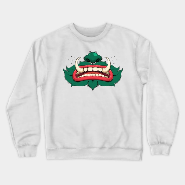 Khmer Giant Mouth Crewneck Sweatshirt by Rothana